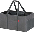 LHZK Standing Extra Large Utility Tote Bag with Metal Wire Frame and the Sides Rinforced, Extra Large Tote Bag with Handle,