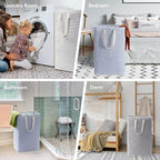 Lifewit 2 Pack Laundry Basket 80L Each, Collapsible Clothes Hamper with Reinforced Handles, Freestanding Waterproof Design fo