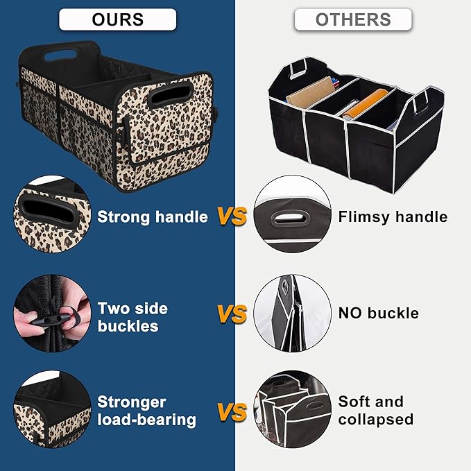 Deosk Car Trunk Organzier for suv,Car Organziers and Storage with 6 Big Pocket for Women/Men 50L Waterproof Polyester Trunk