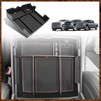 Muslogy Center Console Organizer For 2023-2026 Ford F250 F350 F450 Super Duty Accessories Custom Fit Storage Box Divider(Fit with OEM Tray), Fits Bucket Seats Only, Not for Work Surface Console(Brown)