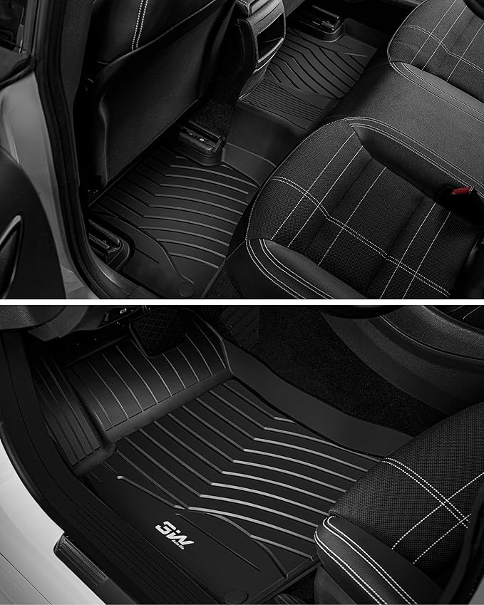 3W Floor Mats for Mercedes Benz CLA 2014-2019 & GLA 2015-2020, 250/45 AMG TPE All Weather Custom Fit Floor Liner for Benz CLA GLA 1st and 2nd Row Car Mats