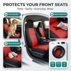 FH Group Automotive Front Car Seat Covers for SUV, Trucks, Sedan and More - Universal Fit Front High Back Design Interior Acc