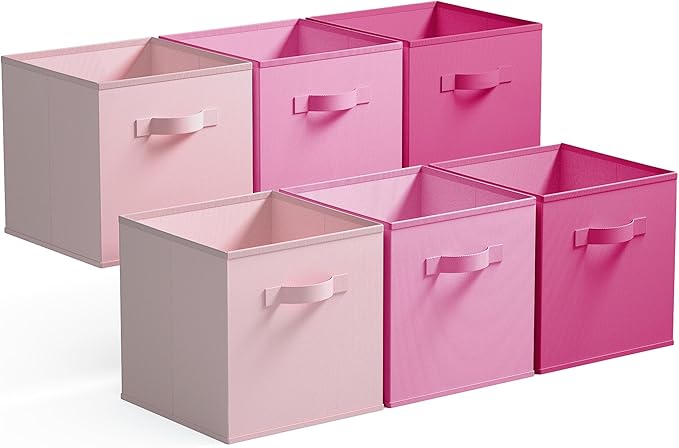 GRANNY SAYS Cube Storage Bins, 13x13 Cube Storage Organizer, Fabric Collapsible Storage Bins with Handle, Storage Cubes for S
