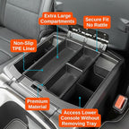Vehicle OCD - Lower Center Console Organizer Tray for Dodge RAM 1500 (2009-18), RAM 2500/3500 (2010-18), RAM 1500 Classic (2019-24)(full console w/bucket seats ONLY) - Made in USA - SLX131