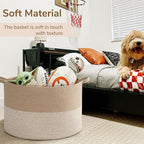 INDRESSME 115L Extra Large Woven Baskets for Storage, Wicker Basket for Living Room Decor Laundry Baskets for Blankets Clothe