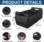 Deosk Car Trunk Organizer and Storage with 6 Big Pockets, Waterproof Polyester Trunk Organizer for SUV, Minivan, Truck