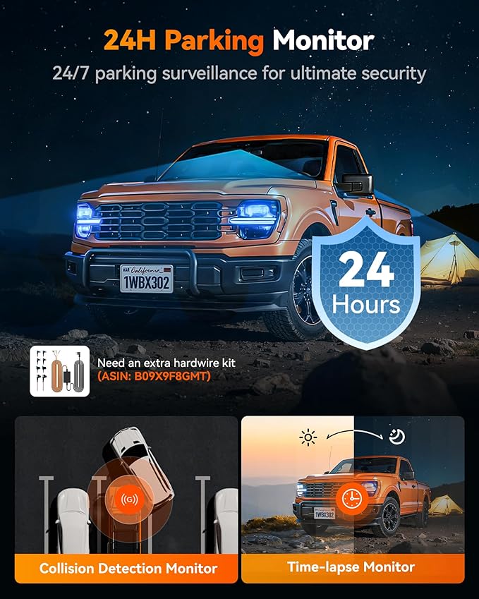 WOLFBOX X3 PRO Dash Cam Front and Rear, Dual STARVIS 2 IMX675, 1440P 60FPS+1440P ADAS Car Camera, EIS Image Stabilization wit