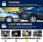 4K Dash Cam Front and Rear Inside,3.16" IPS,3 Channel Dash Cam for Car with 5G WiFi,Free 64GB Card,170° Wide Angle,Loop Recor