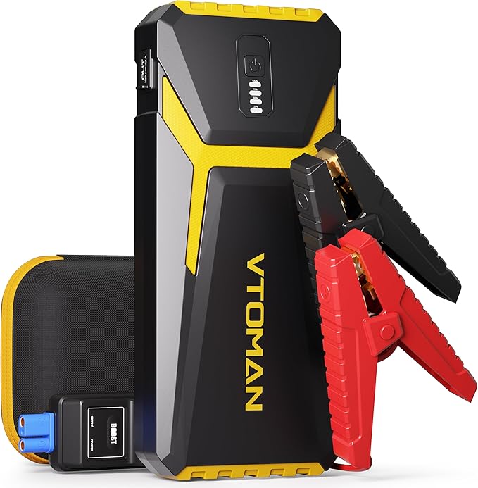 VTOMAN V10 Pro 4500A Jump Starter, Portable Car Starter (All Gas, 10.0L Diesel Engine) 12V Lithium Jump Box, Battery Booster