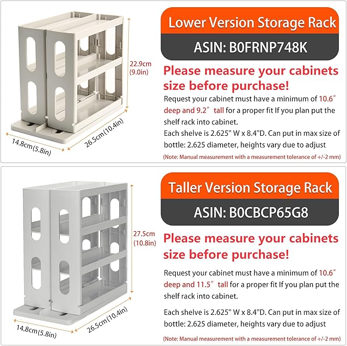 Dutiplus Medicine Organizer 2 Three-Decker Shelves Cabinet Storage Rack Organizer for Holding Vitamins, Supplements Cosmetics