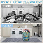 Moroccan Mosaic Laundry Basket Collapsible Laundry Hamper, Oxford Cloth Storage Bin for Room/Bathroom/Bedroom/Dormitories 16"