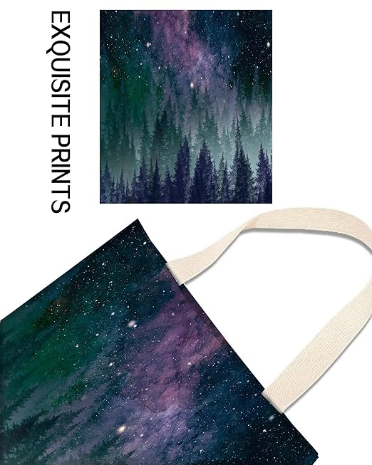 Car Trash Can, Durable Hanging Car Trash Garbage Bag, Cute Automotive Garbage Cans Organizer, Beautiful Galaxy Night Forest