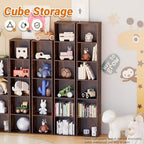 Book Shelf, 6 Cube Storage Organizer, Open Shelves Bookcase 9.3 x 11.8 x 62.4, Bookshelf for Living Room, Bedroom, Home Offic