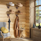 Cowboy Hat Organizer Rack for Wall 4 Pack Metal Cowboy Hat Holder Wall Mounted Iron Western Wall Decor Horseshoe Hat Hanger f