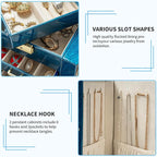 AKOZLIN 6-Tier Jewelry Box Lockable Leather Jewelry Storage Case with 5 Drawers for Women Girls Ring Necklace Earring Bracele