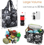 BeeGreen Turtle Reusable Grocery Bags Frog Elephant Penguin Jellyfish Shopping Bags Bulk 50LBS X-Large Heavy Duty 6 Pieces