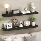 Furinno Tanna Floating Shelves for Wall Set of 2, 9 x 47 Wall Shelf, Wall Mounted Floating Shelf with Invisible Bracket, 2-in
