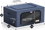 Sorbus Storage Bins with Metal Frame - Stackable & Foldable Clothes Organizer Bags - Oxford Fabric Storage Containers with La