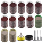 365 PCS 1 Inch Sanding Disc, GOH DODD Hook and Loop 60 to 10000 Grit Wet Dry Sandpaper Micro Sand Paper with 1/8" 1/4" Shank,