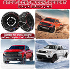 DEDC Auto Lock Snow Tire Chains,1Min Quick,4.5mm Enhance Manganese Steel Heavy Anti Skid Chains for Car Off Road SUV And Pick