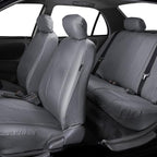 FH Group Car Seat Cover Gray Full Set Deluxe Leatherette Protector Interior Accessories Universal Fit Full Set - Airbag Compa