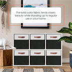 Ornavo Home 13 x 13 Storage Cube Bins, Foldable Collapsible Fabric Storage Bins Box Linen Shelf Basket Cube Organizer for Clo