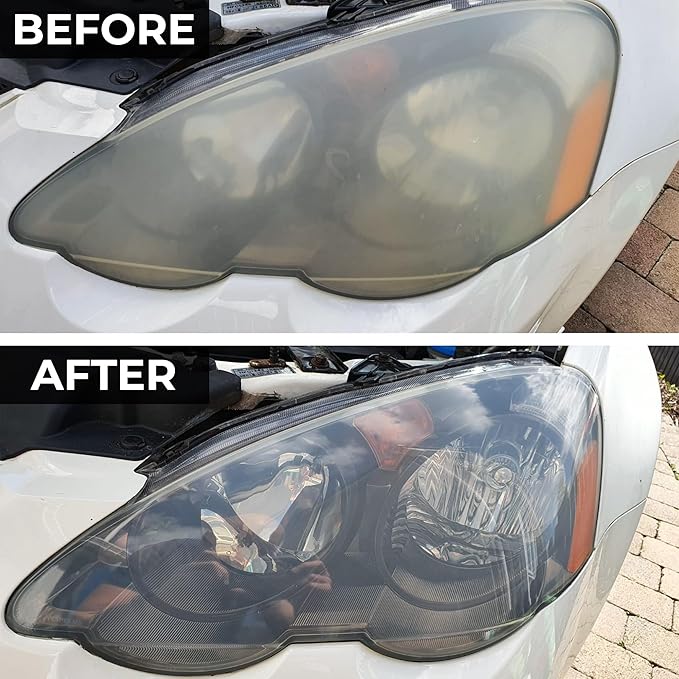 Glass Polish DIY Headlights Restoration and Polishing Kit – Permanent Headlight & Tail-Light Restoration, Restores As-New Con