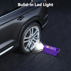 150 PSI Tire Inflator Portable Air Compressor, 12V DC Auto Shutoff Air Pump with Digital Pressure Gauge and Emergency LED Light for Car Tires, Bicycle & Balloons, Purple