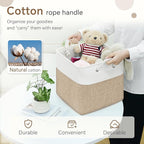 FinishingBo Fabric Cubes Storage Basket, 6 Pack 11x11 inch with Handles Cube Storage Bins, for Shelves, Home, Office Organize