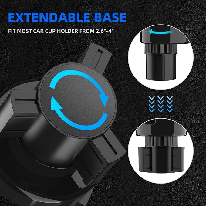 DYLEN Car Cup Holder Expander, Cup Holder Extender Adapter for Car with Expandable Base, Fits Yeti 20/26/30/46oz, Hydroflask 