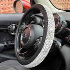 PINCTROT Chenille Leather Steering Wheel Cover, Soft Mottled Colors, Sweat-Proof, Non-Slip Grip, All-Season Comfort, Universa