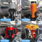 Car Cup Holder Expander, Cup Holder Insert Adapter with Expandable Arm and Adjustable Base,Fits Car, Truck, RV, SUV 12-64 oz 