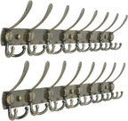 Dseap Coat Rack Wall Mount - 29.5” Long 8-Tri-Hooks Heavy Duty Coat Hanger Rail Wall Hooks for Hanging Coats Hats Clothing Cl