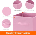 Lifewit Storage Cubes, Foldable Decorative Fabric Storage Baskets for Organizing Home Organizers with Handles for Shelves, Cl