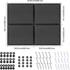 4 Pack Heavy Duty Steel Pegboard Garage Organization Panels,Universal 1/8 and 1/4 Pegboard Accessories,Suitable for Tool Stor