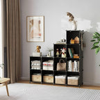 AWTATOS 8 Cube Storage Organizer, Closet Organizer Storage Shelf, Bookcase Bookshelf, DIY Stackable Storage Cubes Shelves for