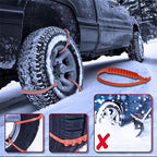 Reusable Anti Snow Chains, Universal Reusable Anti-skid Nylon Tire Chains, Adjustable Portable Plastic Non-Slip Cable Tie, Em
