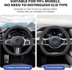 Frani Nappa Leather Steering Wheel Cover,Universal Fit 15 Inch-Premium Non-Slip Breathable Comfort Grip for Cars Trucks SUVs,Anti-Slip Durable Interior Upgrade Gray