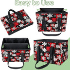 Reusable Grocery Bags Heavy Duty Shopping Bags Foldable Large Tote Bags with Long Handles & Hard Bottom