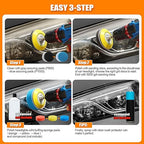 POLIWELL Car Headlight Restoration Kit, 3 Inch Car Polishing Sanding Discs Kit, 3 in Sandpaper Grit 320-5000 Headlights Sanding Sheets with 1/4” Shank Backing, Buffing Sponge Pads for Drill, 52 PCS