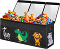 Extra Large Toy Box, Collapsible Sturdy Toy Storage Organizer with Lids, Dinosaur Storage Box for Boys Girls, 42"x16"x14" Kid