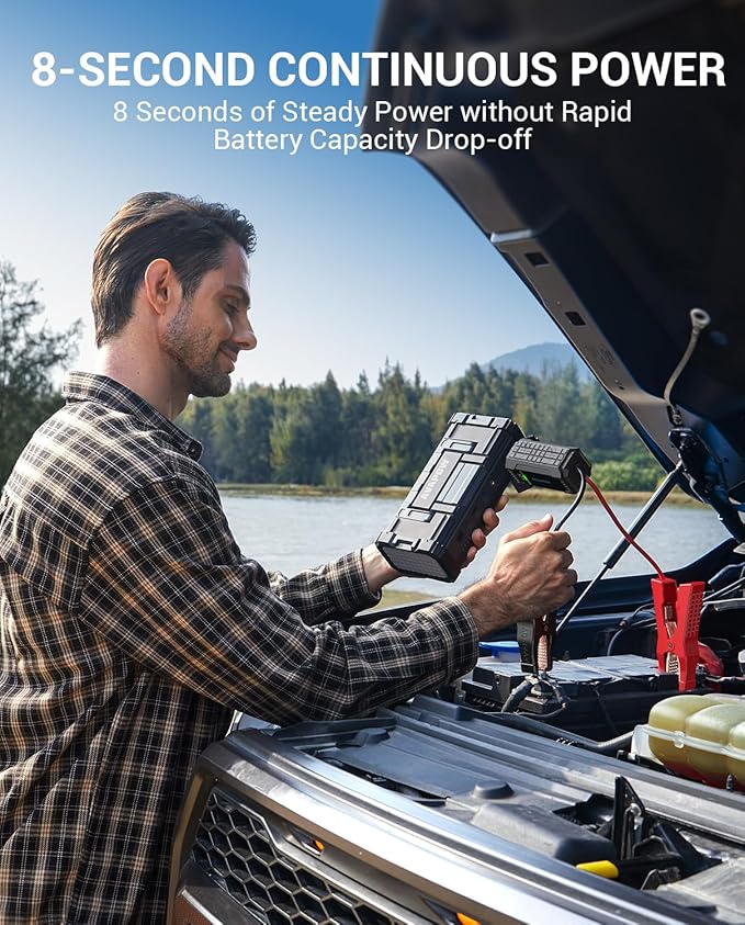 AVAPOW 6000A Car Battery Jump Starter(for All Gas or up to 12L Diesel) Powerful Car Jump Starter with Dual USB Quick Charge