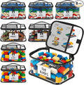8 Pack Toy Storage Bags, Clear Toy Organizer with Labels, Waterproof PVC Toy Organization and Storage for Building Blocks, Pu