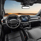 West Llama Car Steering Wheel Cover for Ford F-150(1997-2026), F-250(1997-2026), F-350, 15.5-16 inches, Black + Silver