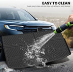 LASFIT Trunk Cargo Mats for Mitsubishi Outlander 2022-2025 (Not Fit PHEV or Sport Models), Custom Fit All-Weather TPE Rubber Backerst Mat & Trunk Mat for Mitsubishi Outlander Accessories, Black