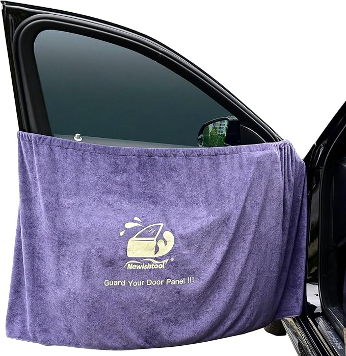NEWISHTOOL Window Tint Tools Car Door Panel Guard Protector, Reusable Waterproof Microfiber Towel for Window Film Installing, Scratchproof Absorbent Water Shield Tool, 70 x 30 inches Towel Cover