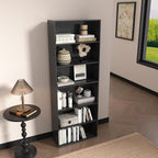 Wooden 6 Tier Book Shelf, 6 Cube Storage Organizer,6 Tier Low Bookcase Storage Display Organizer, 64 Inch Versatile Cubes She
