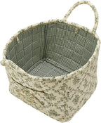 Boho Fabric Storage Basket, Large Capacity Laundry Basket, 12.2'' x 10.23'' x 10.23'' Collapsible Laundry Hamper with Easy Ca