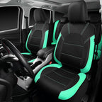 CAR PASS Leather Seat Covers, Breathable Universal Car Seat Cover Full Set for Cute Women Girly,Super 5mm Composite Sponge In