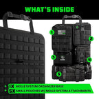 Tactical Car Seat Organizer – Military-Grade Storage for SUV, Truck, & Car – Heavy Duty Seat Organizer with Multiple Pockets & Car Accessories for Maximum Organization - Black